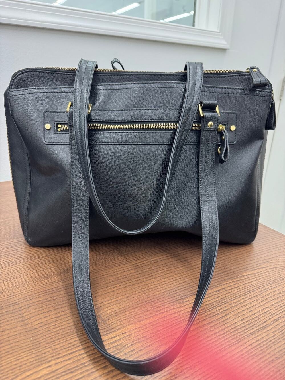 Levenger saffiano leather briefcase bag (pu1000thrifty